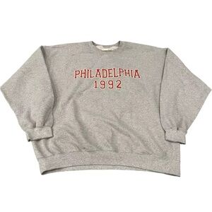 By Anthropologie Philadelphia 1992 Crewneck Pullover Sweatshirt - Size Medium